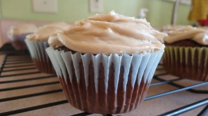 chocolate cupcakes with caramel
