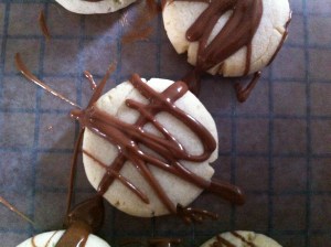 butter cookies with chocolate