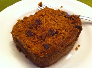 pumpkin choc chip bread