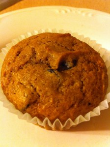 pumpkin choc chip muffins