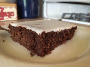 almond glazed brownies