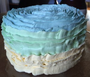 spring ruffle cake